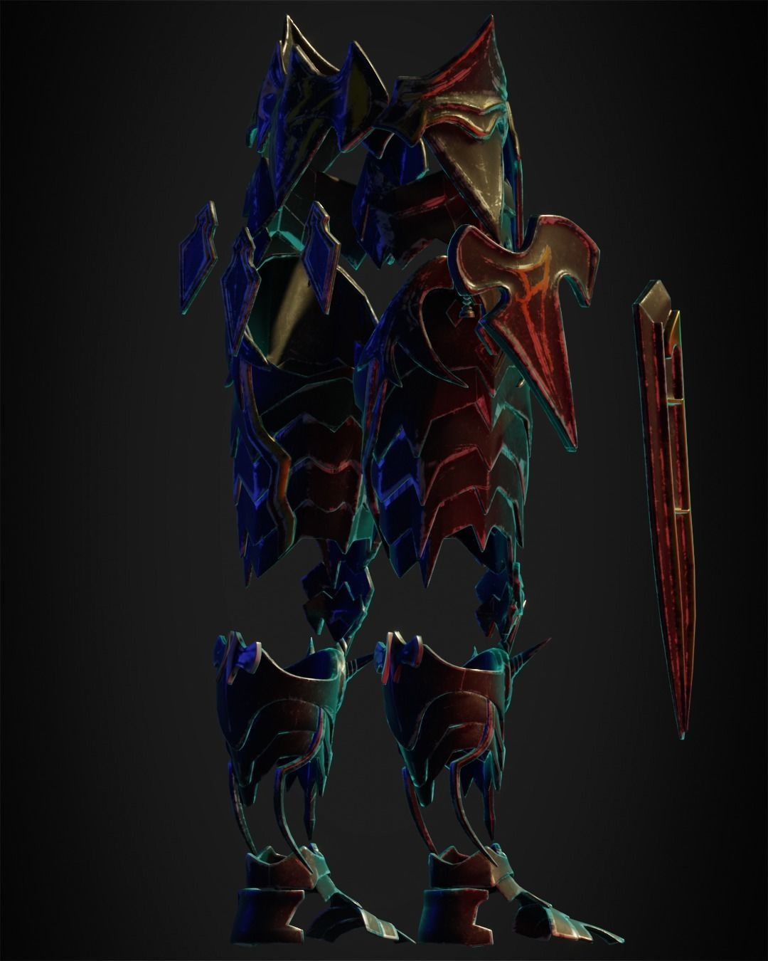 Final Fantasy 14 Chaos Full Armor for Cosplay 3D print model_16