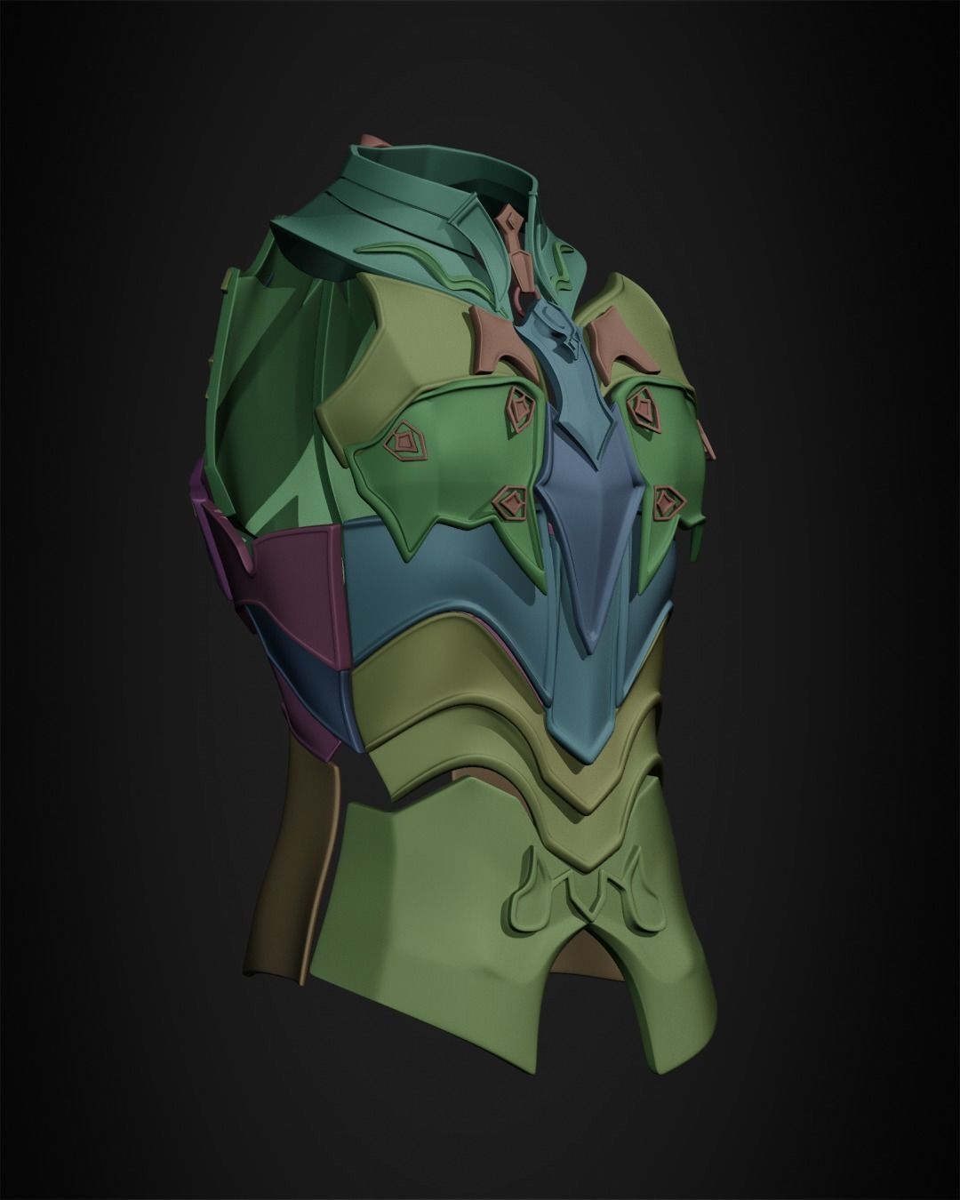 Final Fantasy 14 Chaos Full Armor for Cosplay 3D print model_53