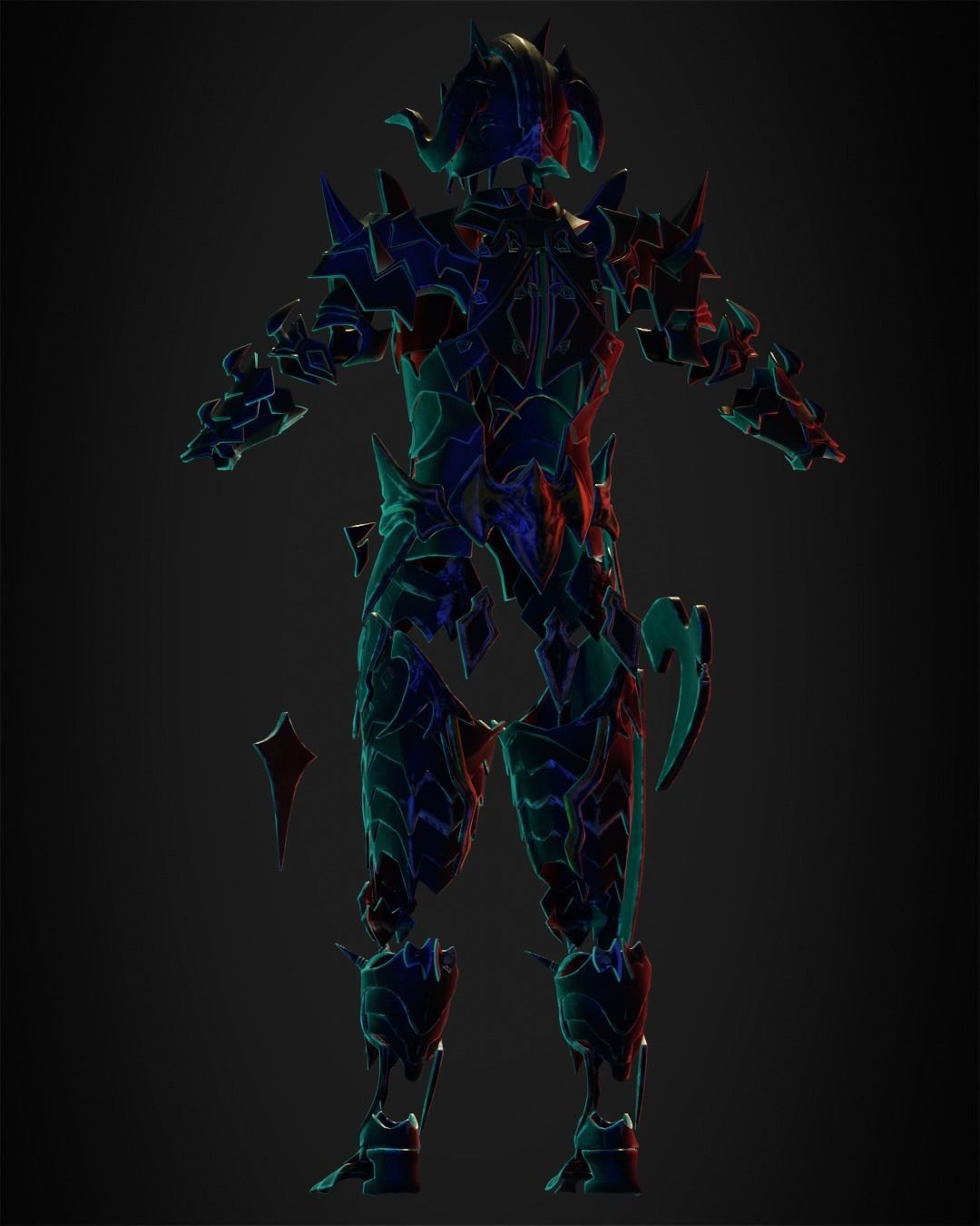 Final Fantasy 14 Chaos Full Armor for Cosplay 3D print model_6