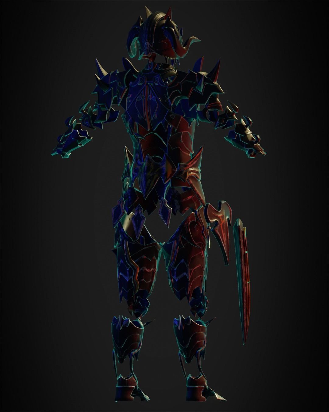 Final Fantasy 14 Chaos Full Armor for Cosplay 3D print model_8