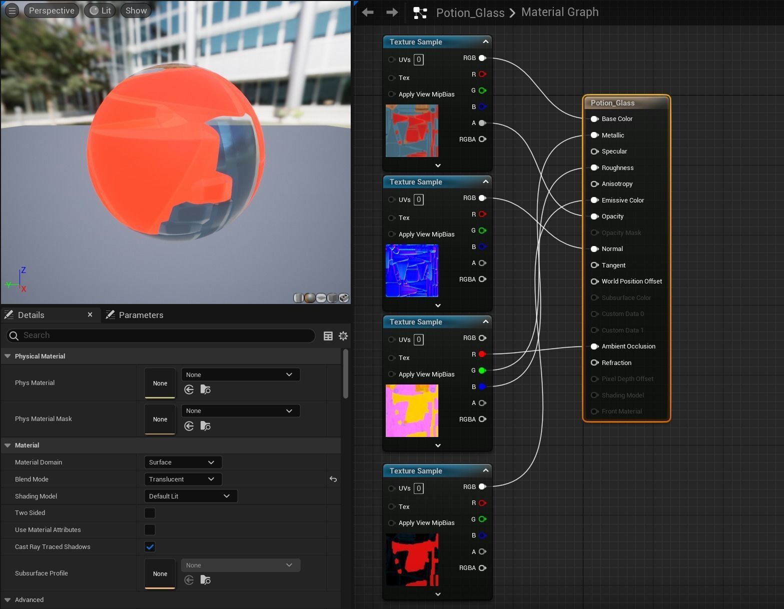 Stylized Magic Alchemy Potion Low-poly 3D model_13