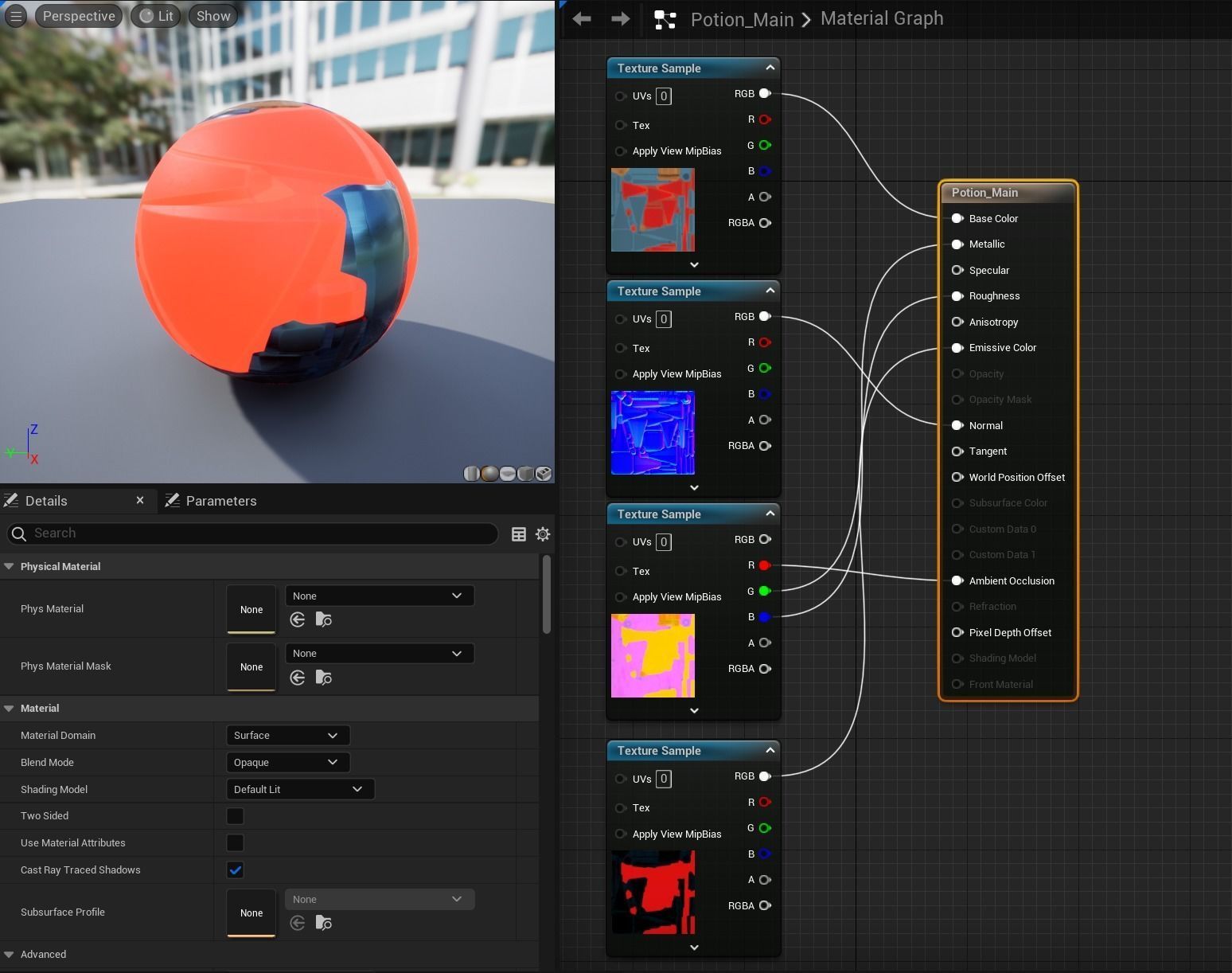 Stylized Magic Alchemy Potion Low-poly 3D model_14