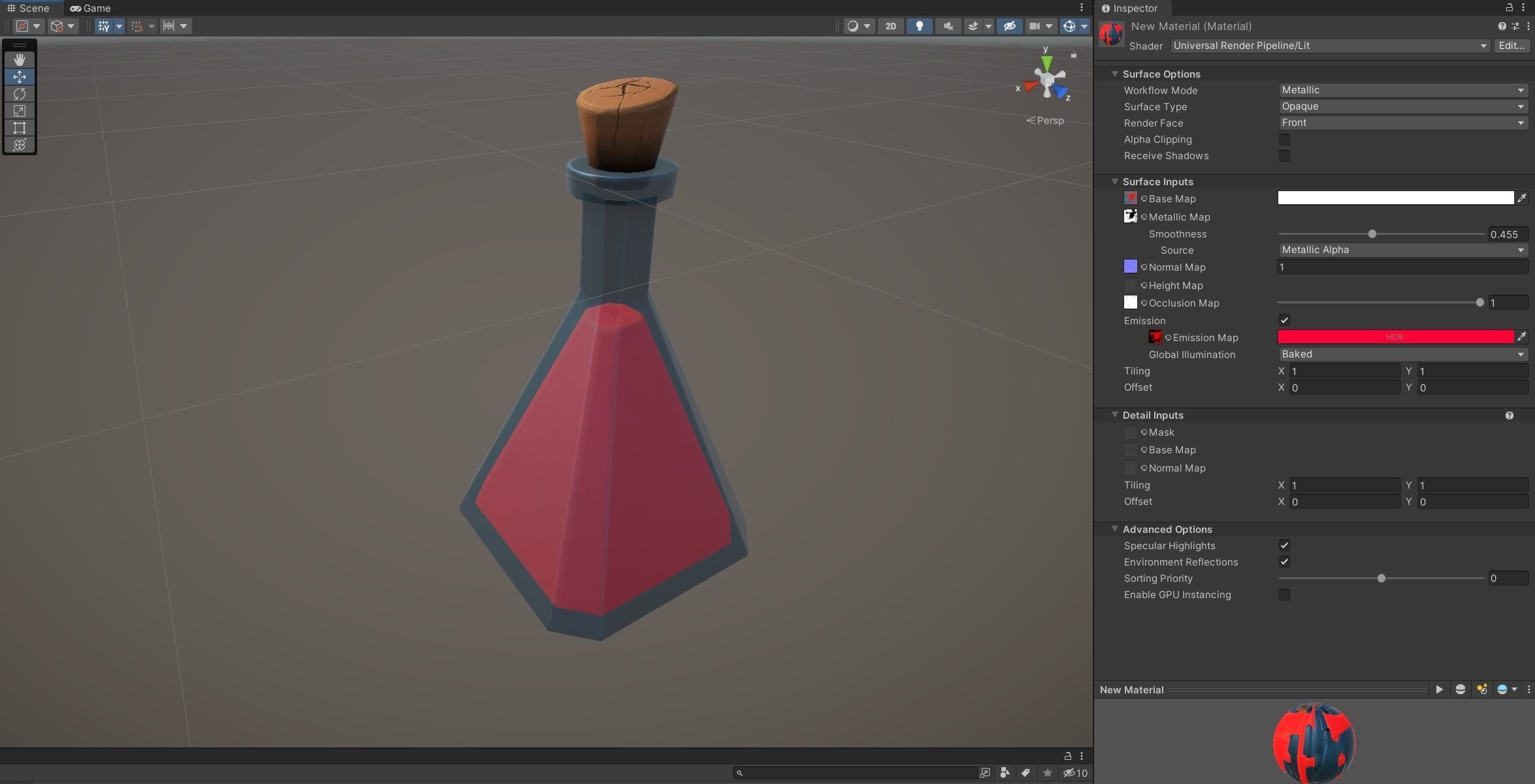 Stylized Magic Alchemy Potion Low-poly 3D model_11