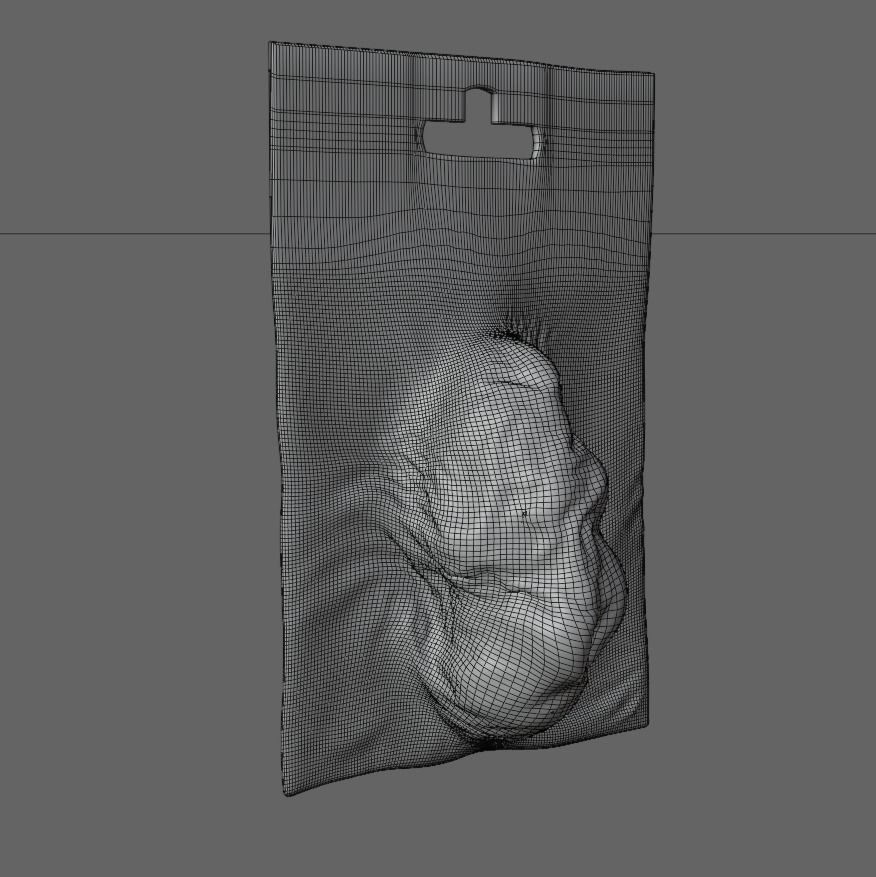 Vacuum-Packed Cannabis Weed Bag 3D model_4