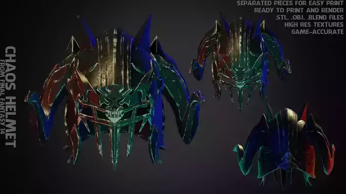 Final Fantasy 14 Chaos Helmet for Cosplay 3D print model