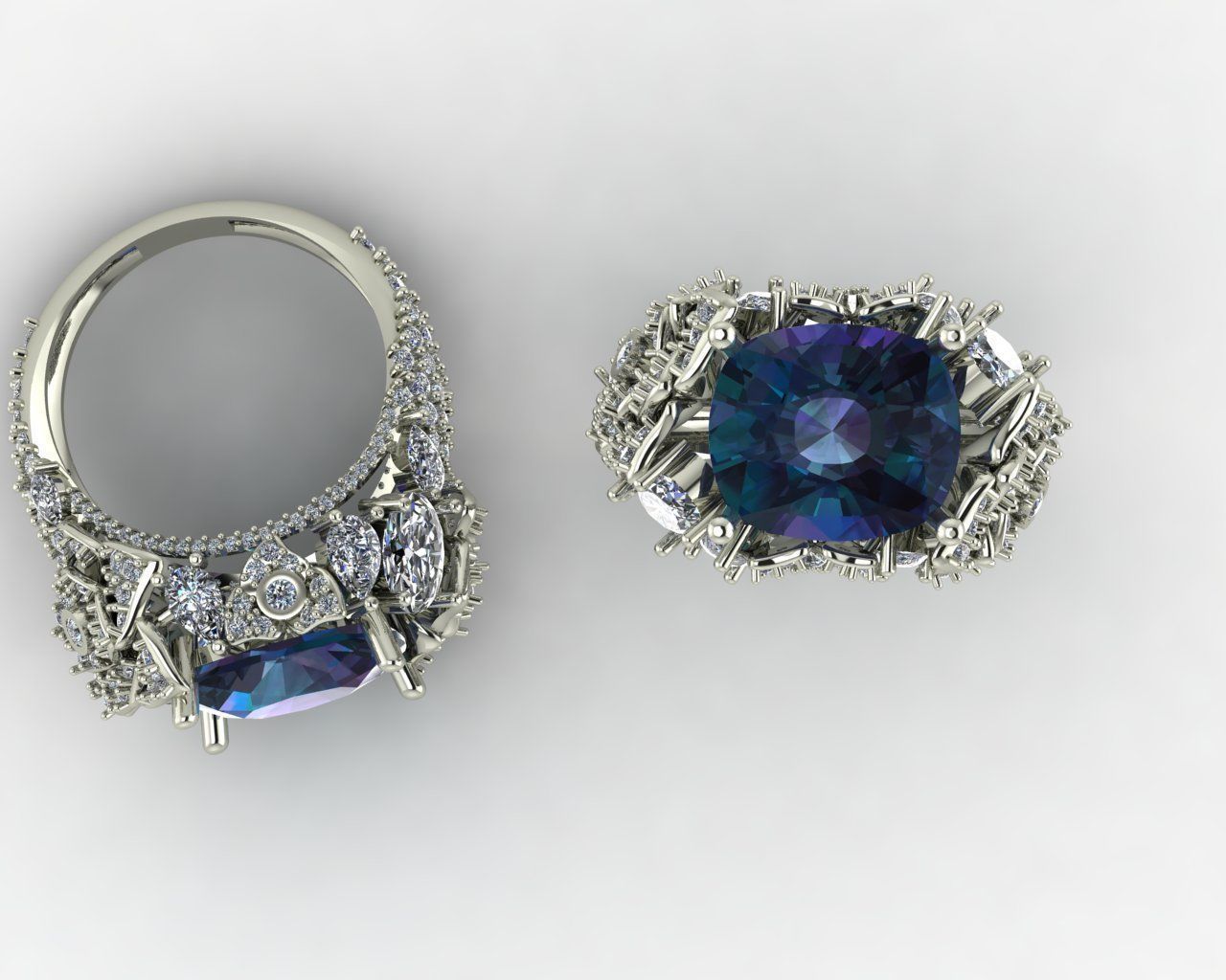 Big jewelry ring 3D print model_1