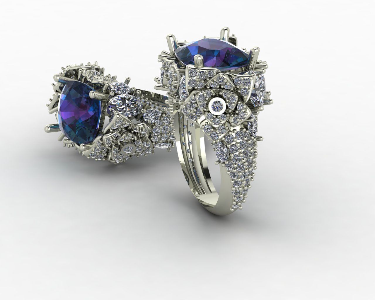 Big jewelry ring 3D print model_2