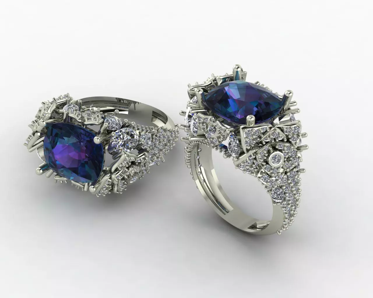 Big jewelry ring 3D print model_0