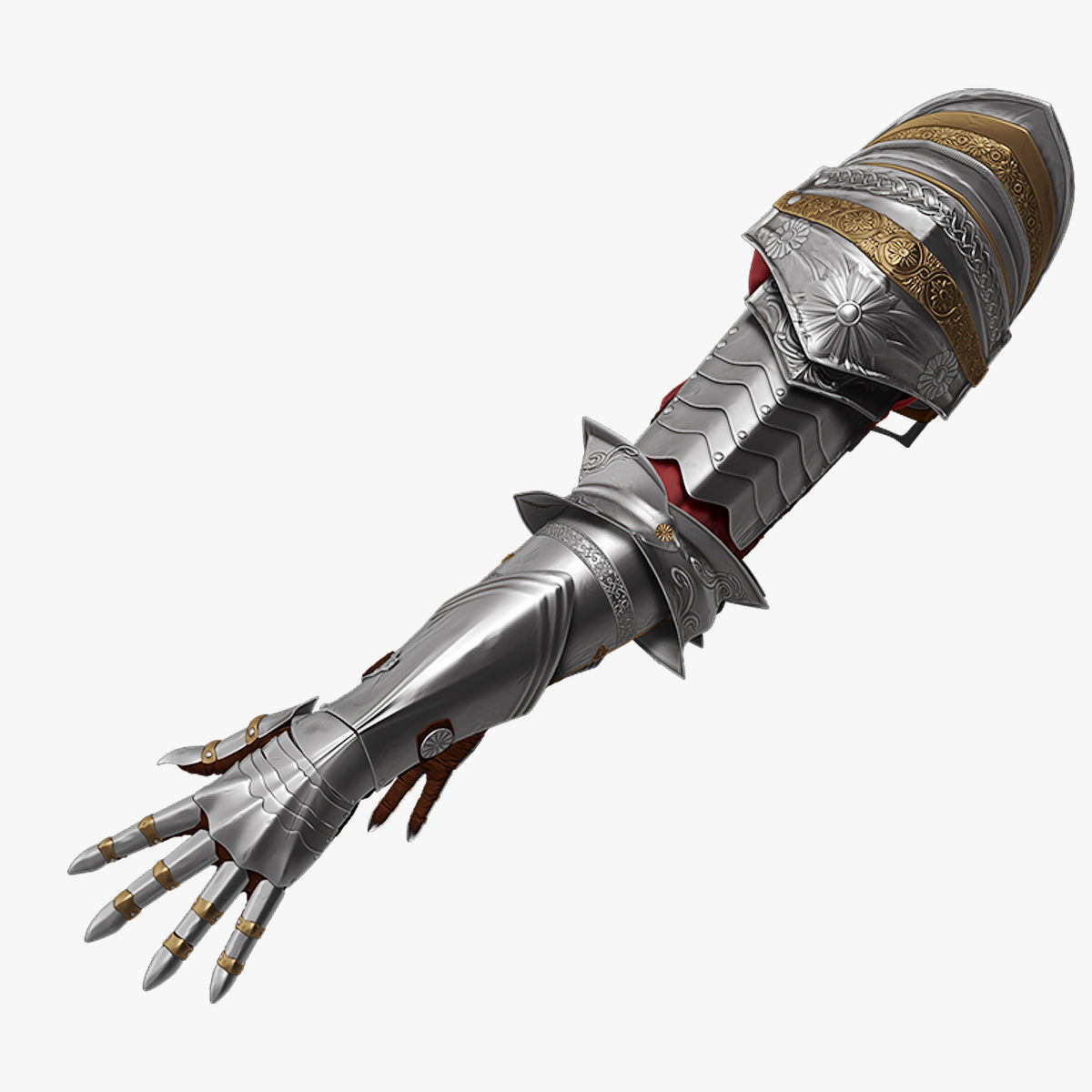 Female Knigt Arm Armor Set Sculpt Project 3D model_3