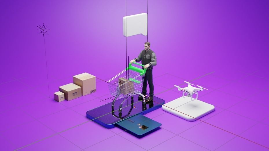 Cart-Based Mobile Shopping Made Easy 3D model_1