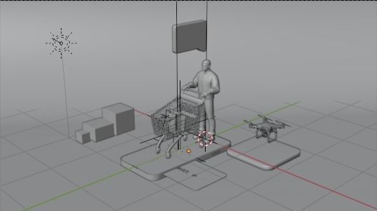 Cart-Based Mobile Shopping Made Easy 3D model_2