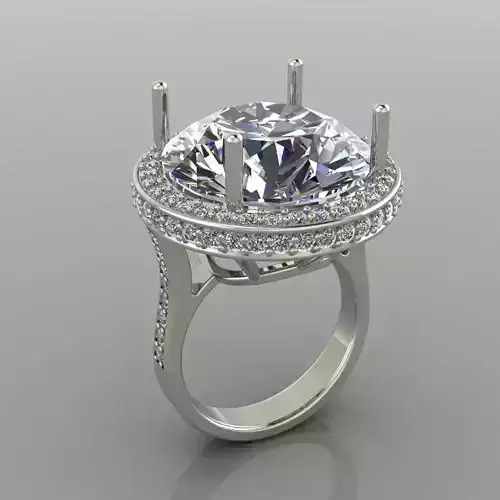 Coctaile ring for woman 3d print model 61