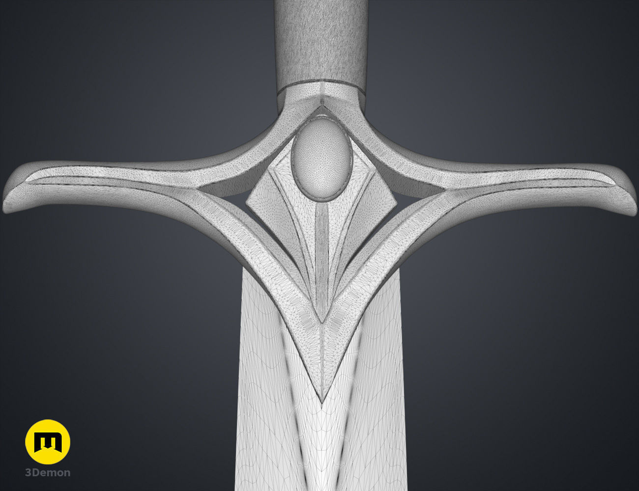 Galadriels Sword and Scabbard - Rings of Power 3D print model_22