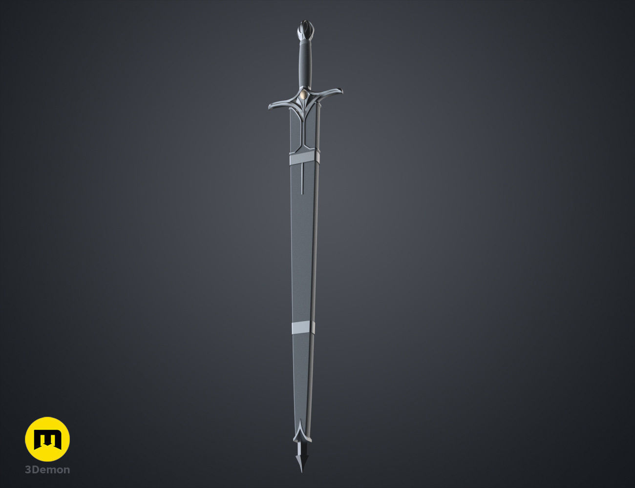 Galadriels Sword and Scabbard - Rings of Power 3D print model_30
