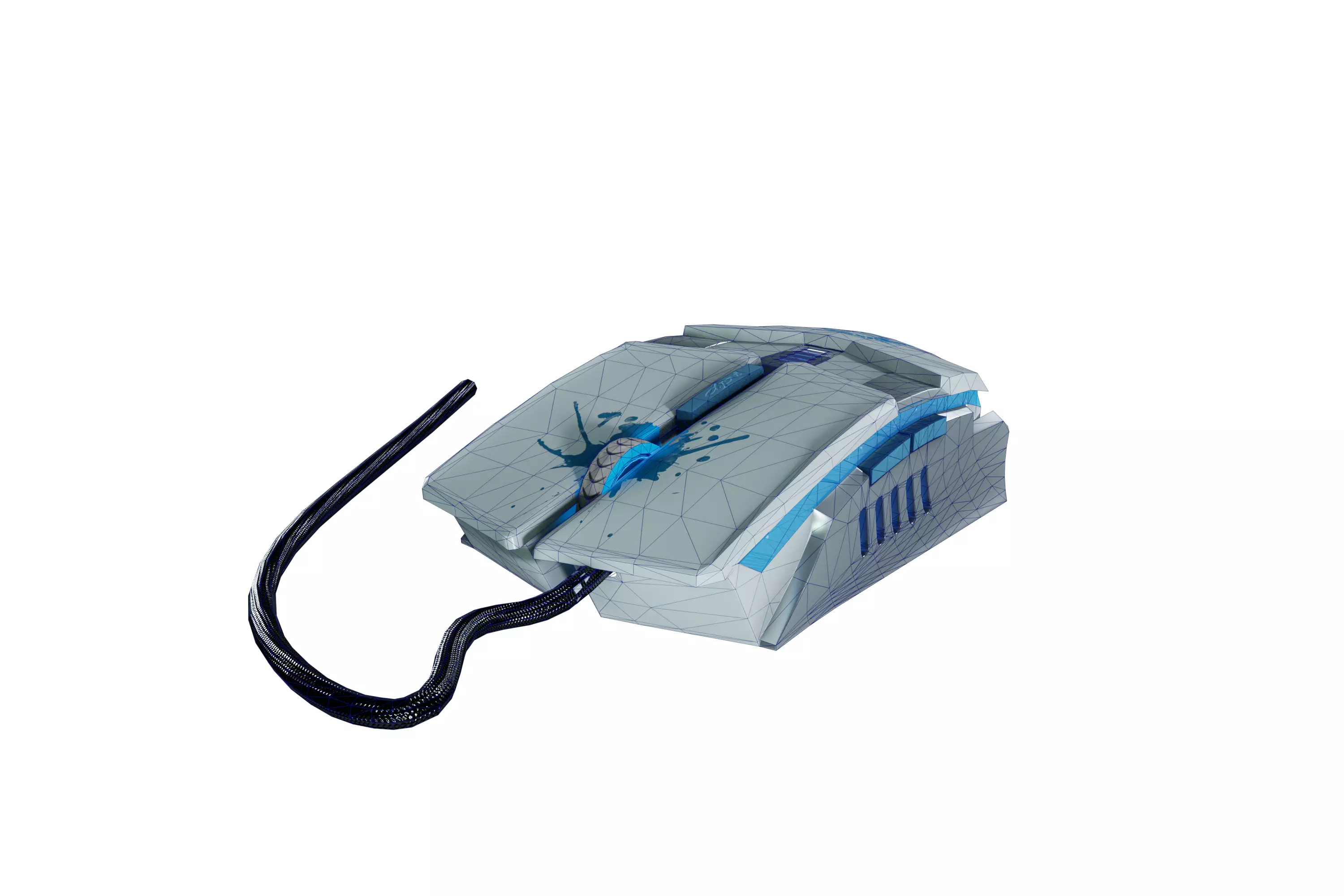 USB Mouse Low-poly 3D model_0