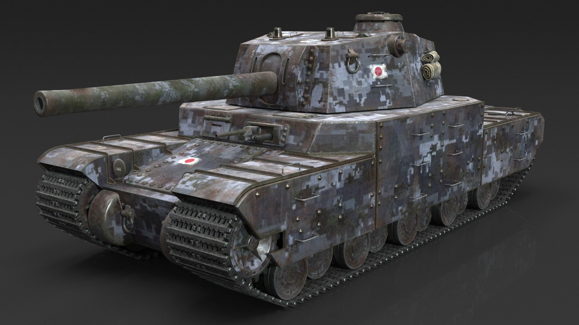 Type 2605 Super Heavy Tank Camouflages set 3D model_13