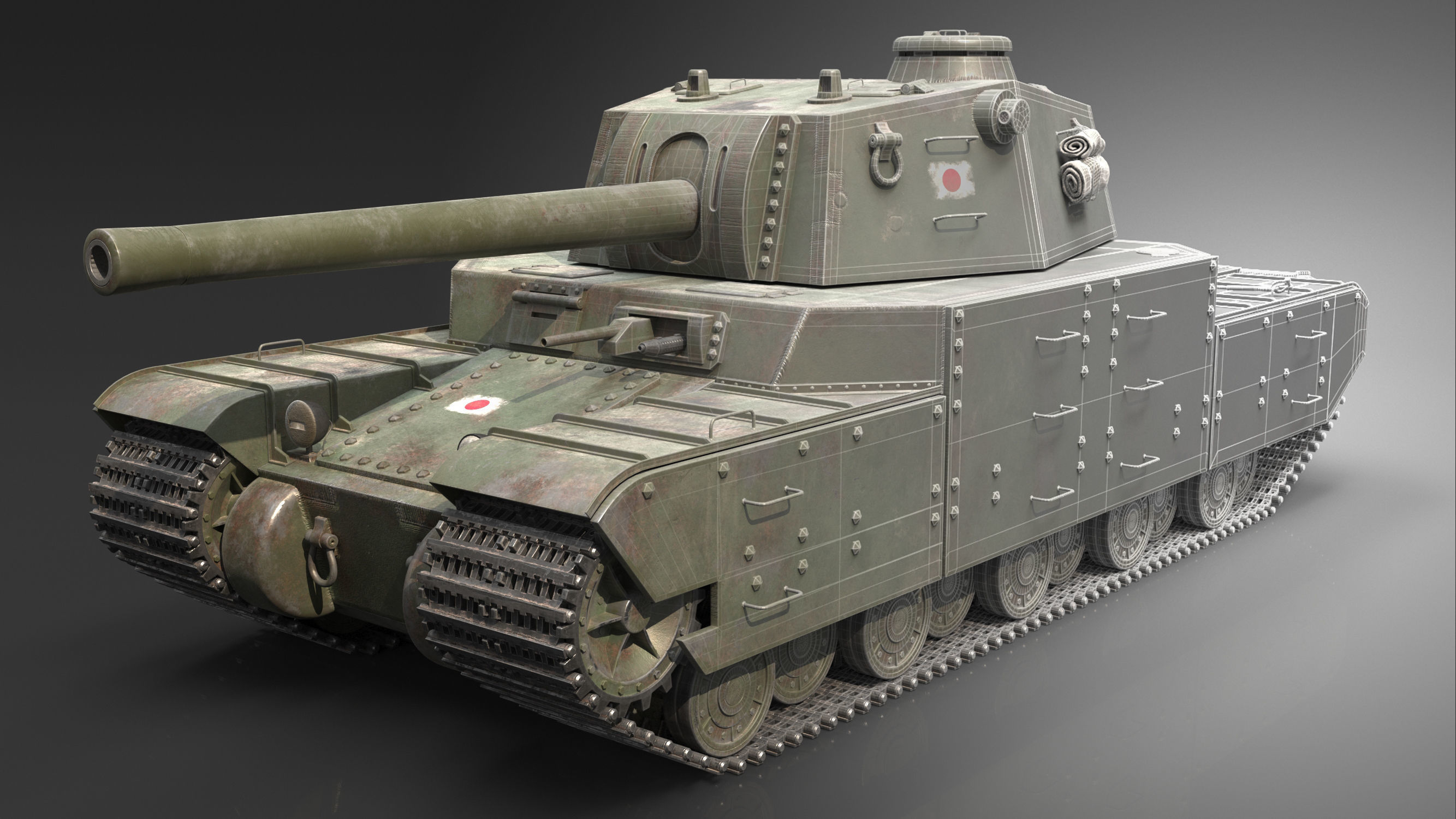 Type 2605 Super Heavy Tank Camouflages set 3D model_16