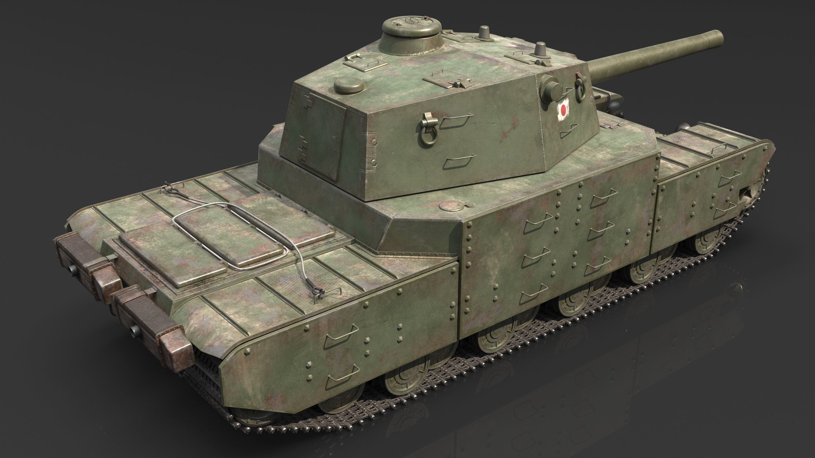Type 2605 Super Heavy Tank Camouflages set 3D model_6