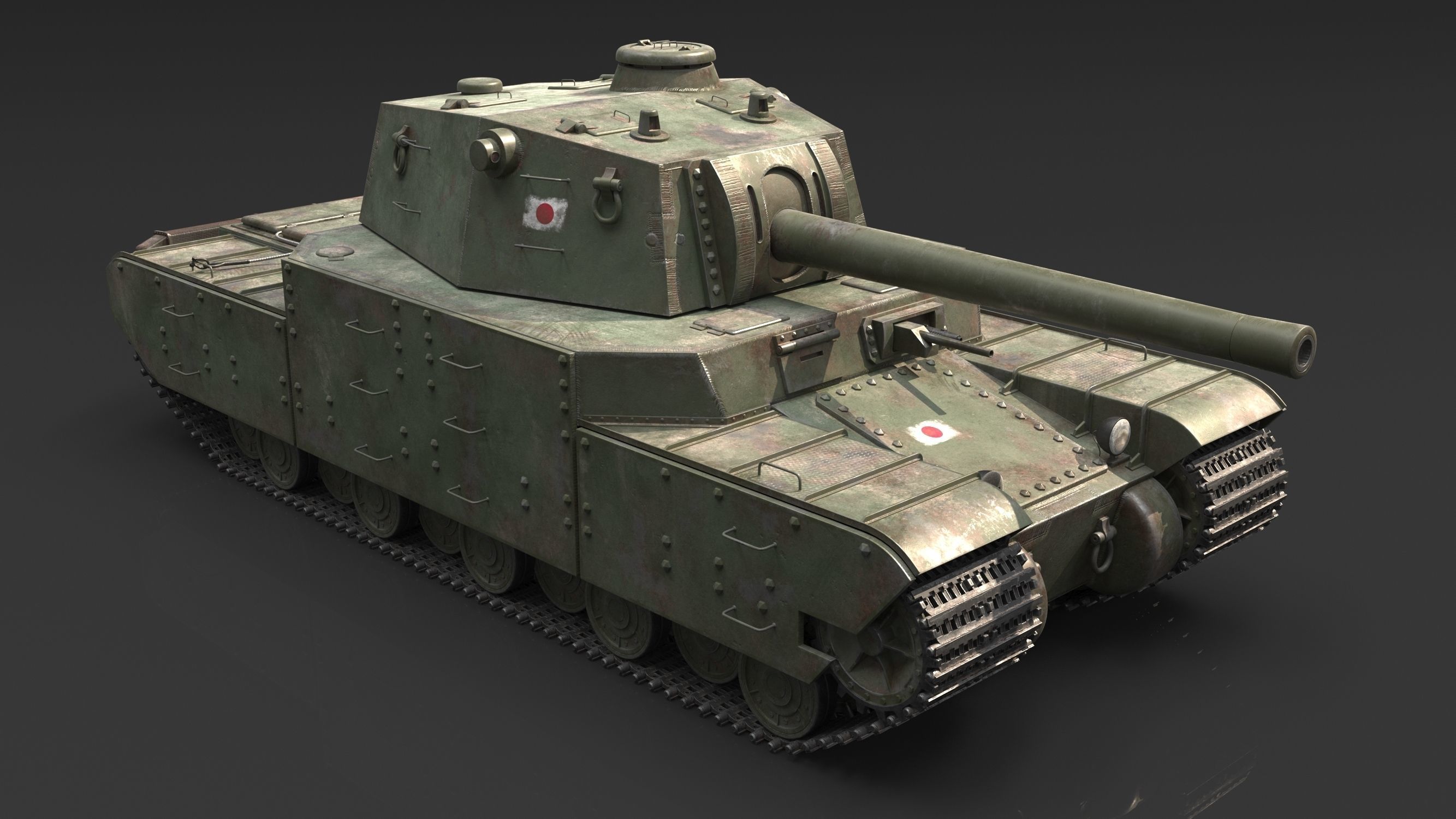 Type 2605 Super Heavy Tank Camouflages set 3D model_4
