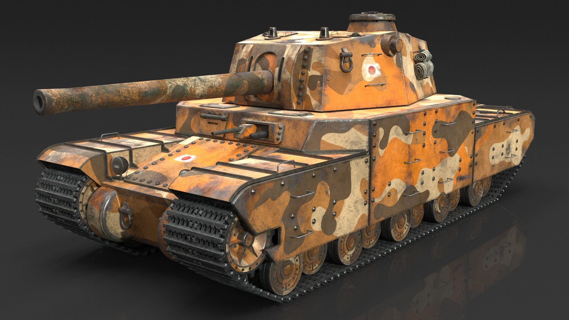 Type 2605 Super Heavy Tank Camouflages set 3D model_15