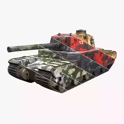 Type 2605 Super Heavy Tank Camouflages set 3D model