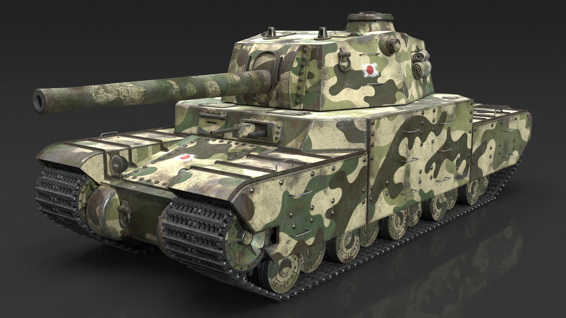 Type 2605 Super Heavy Tank Camouflages set 3D model_12