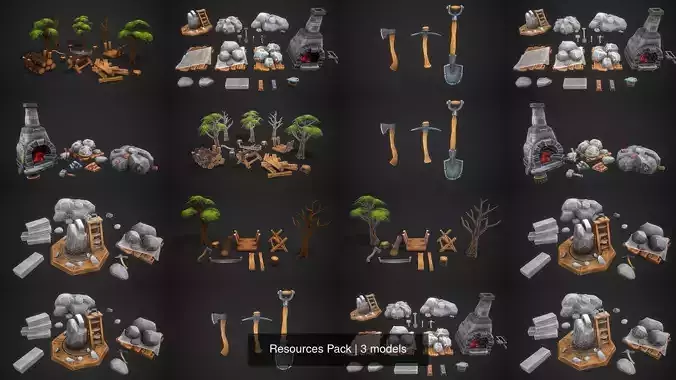Resources Pack 3D Model Collection