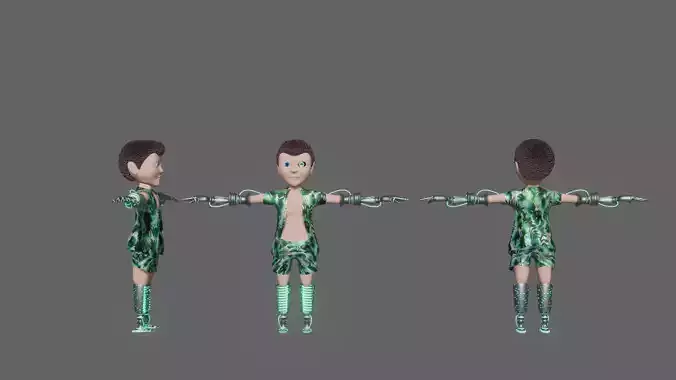 character of cyborg kid