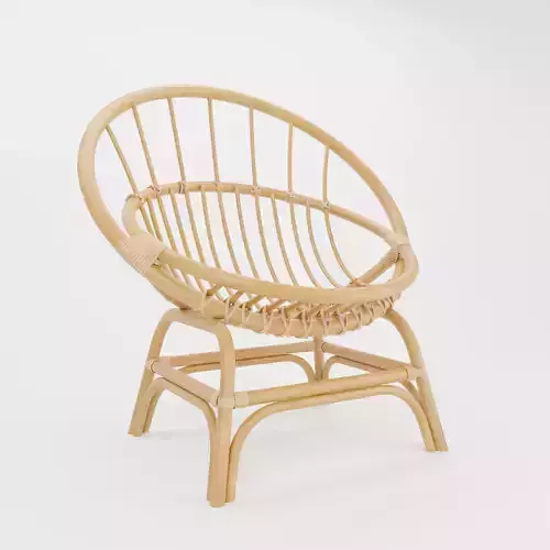 Moon Chair Rattan with weaved knots