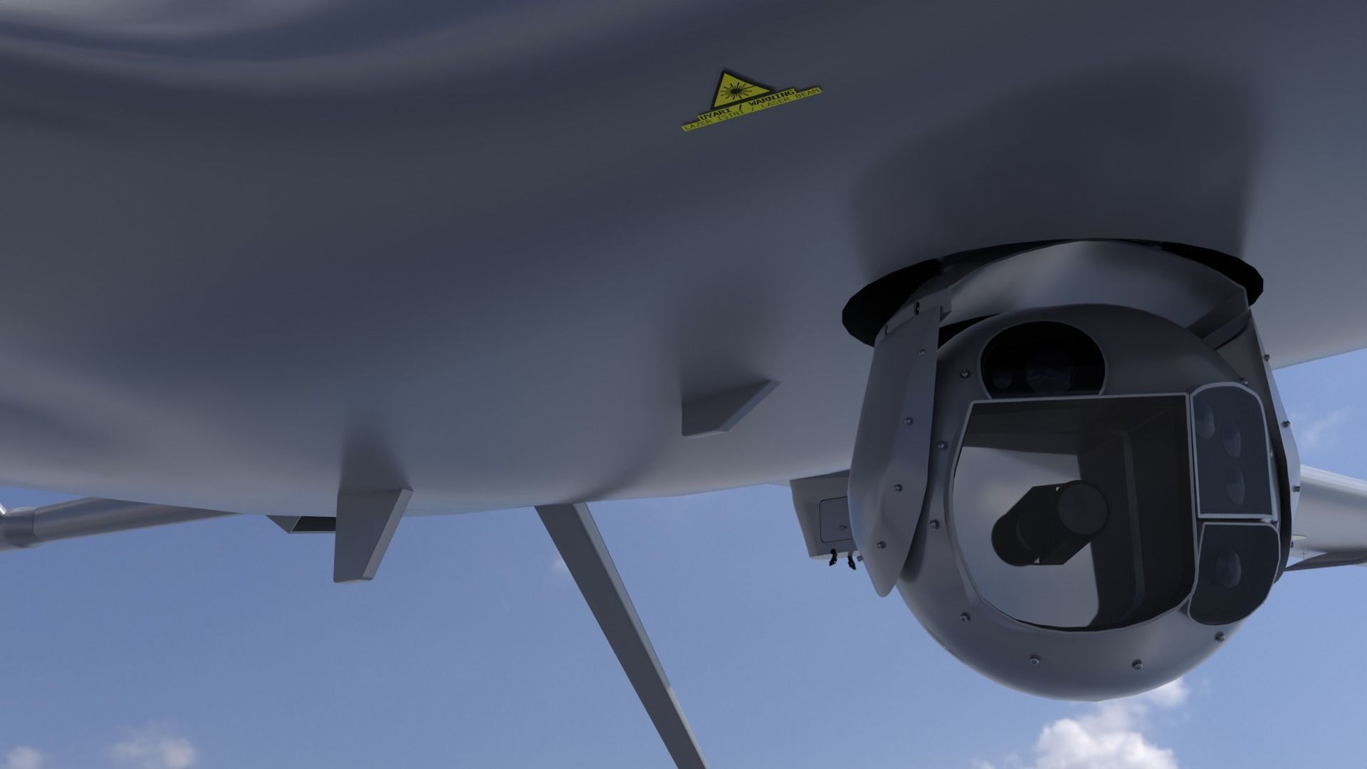 Bayraktar TB2  Low-poly 3D model_14