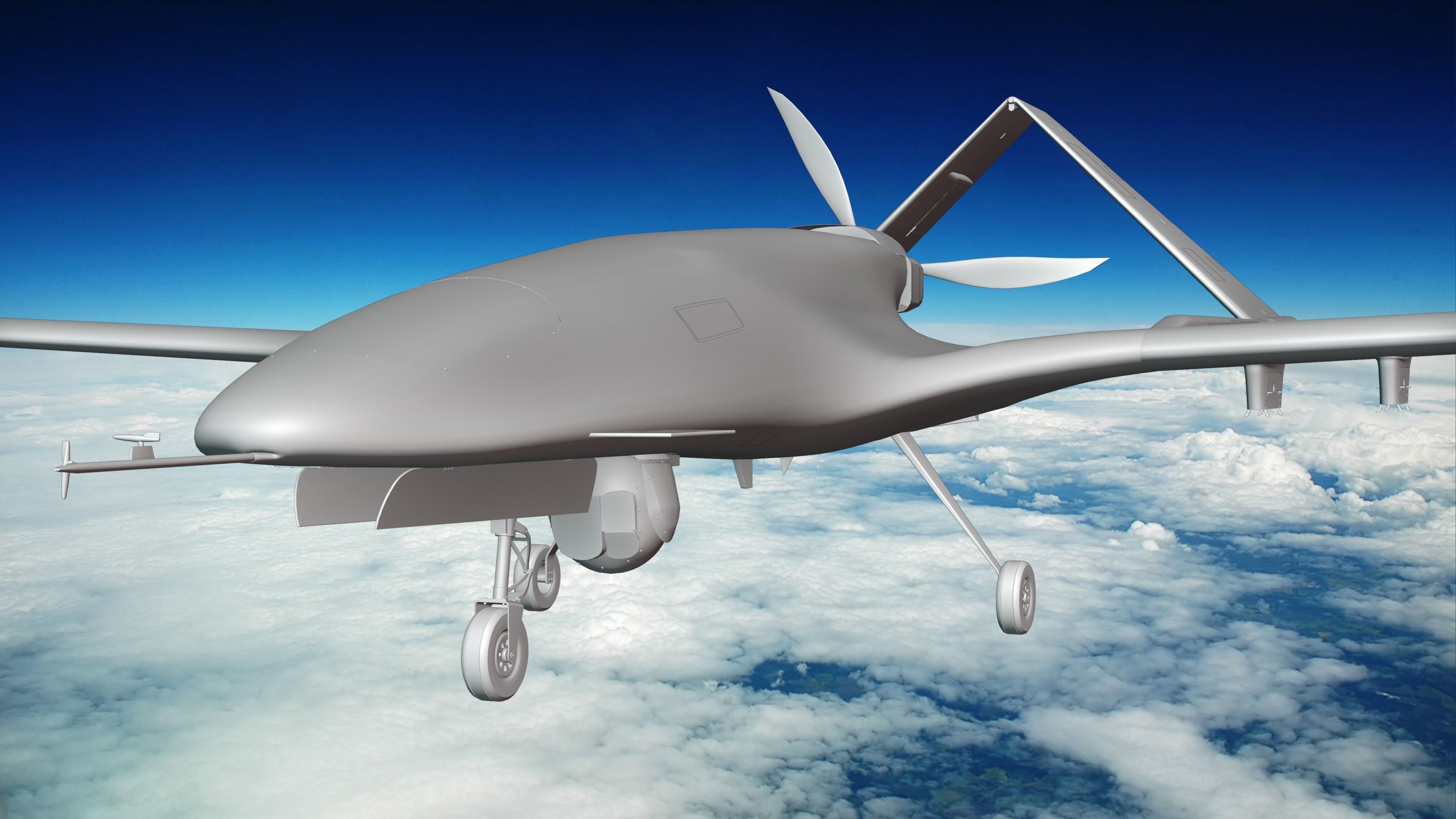 Bayraktar TB2  Low-poly 3D model_23