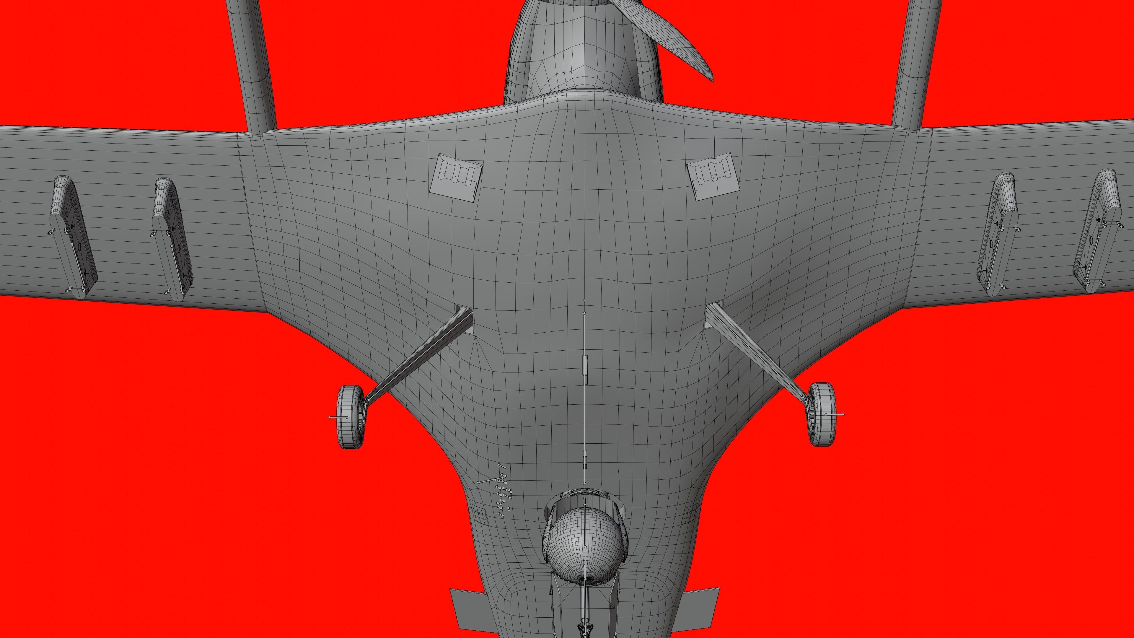 Bayraktar TB2  Low-poly 3D model_35