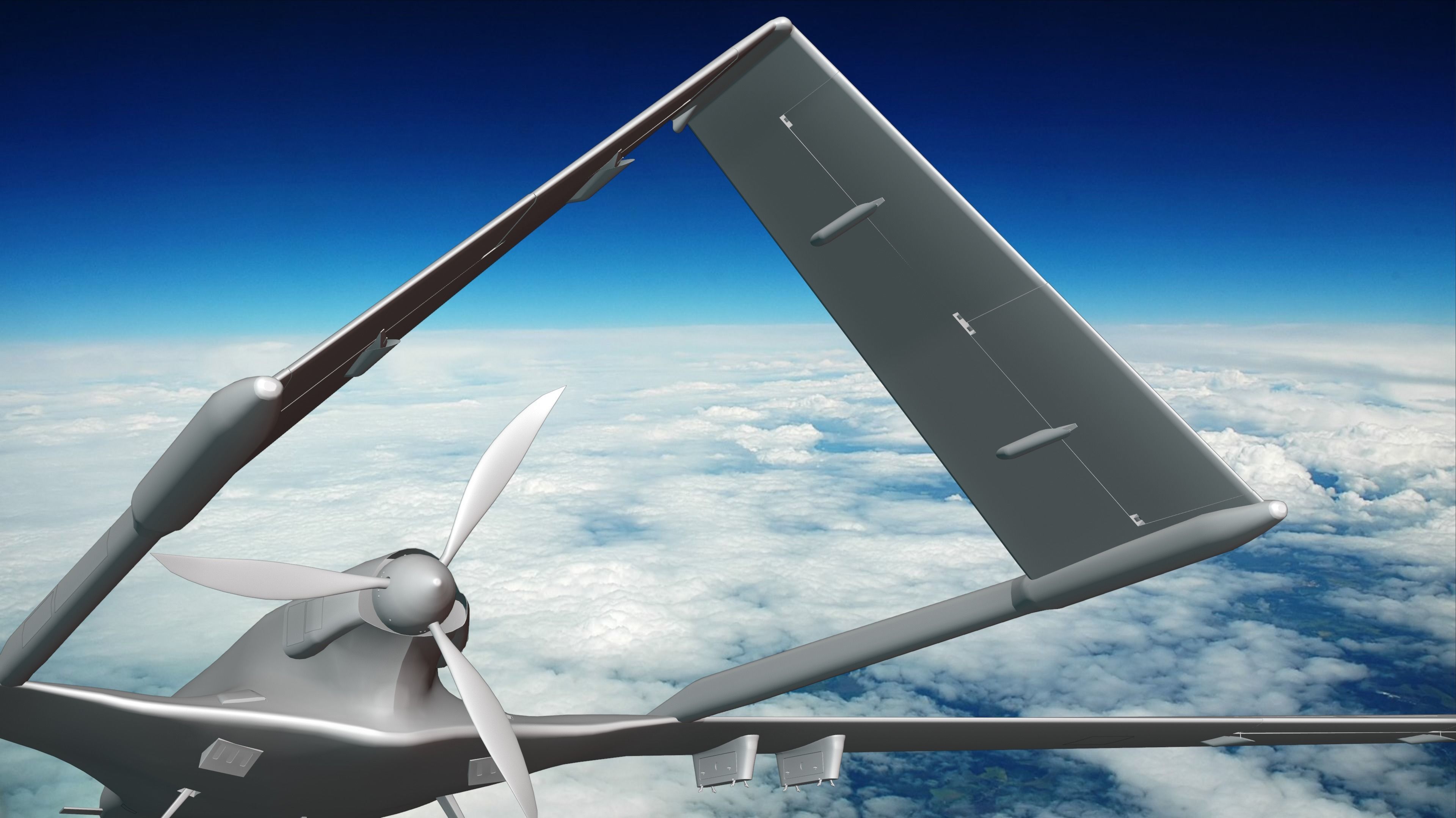 Bayraktar TB2  Low-poly 3D model_25