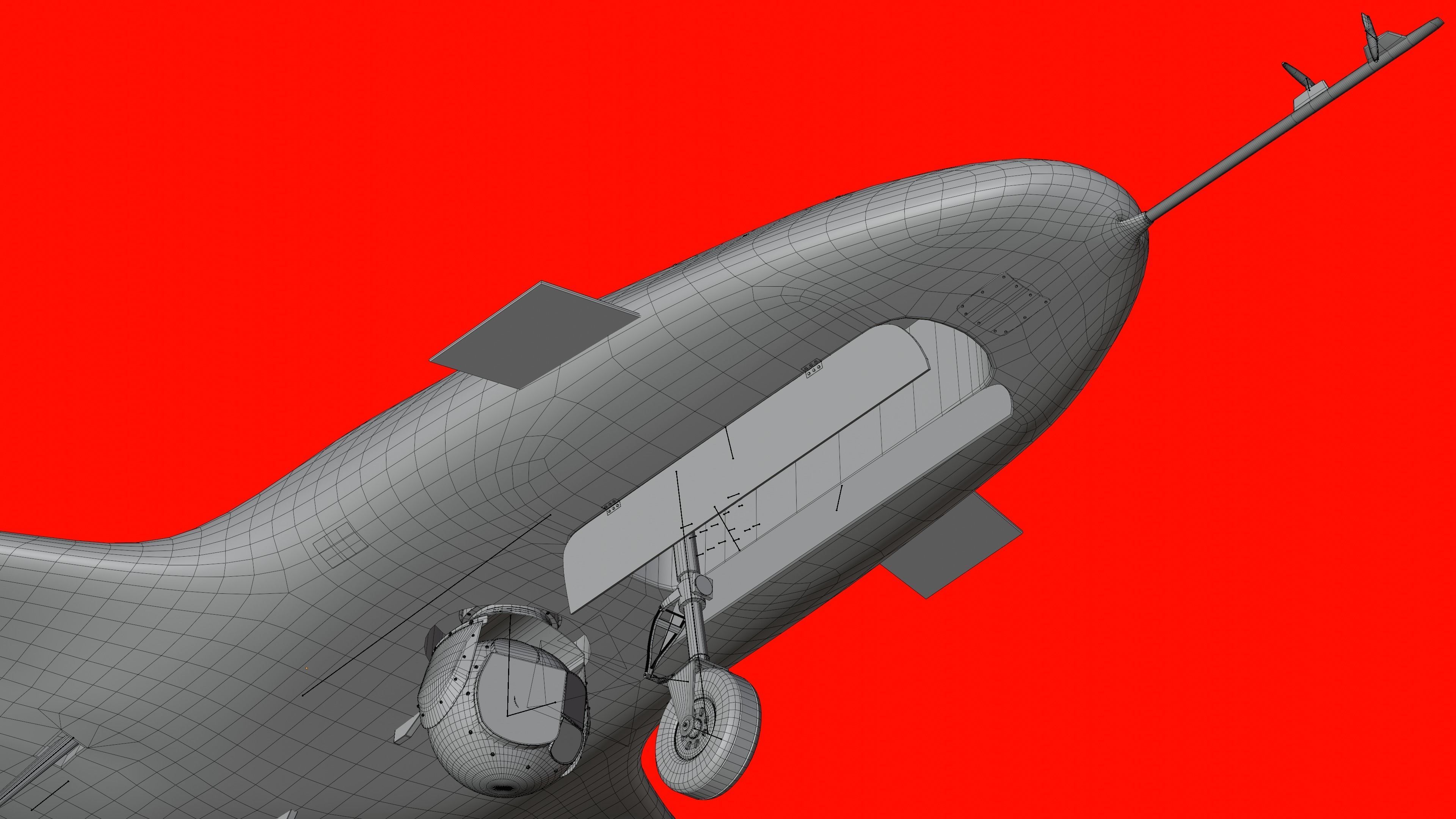 Bayraktar TB2  Low-poly 3D model_30