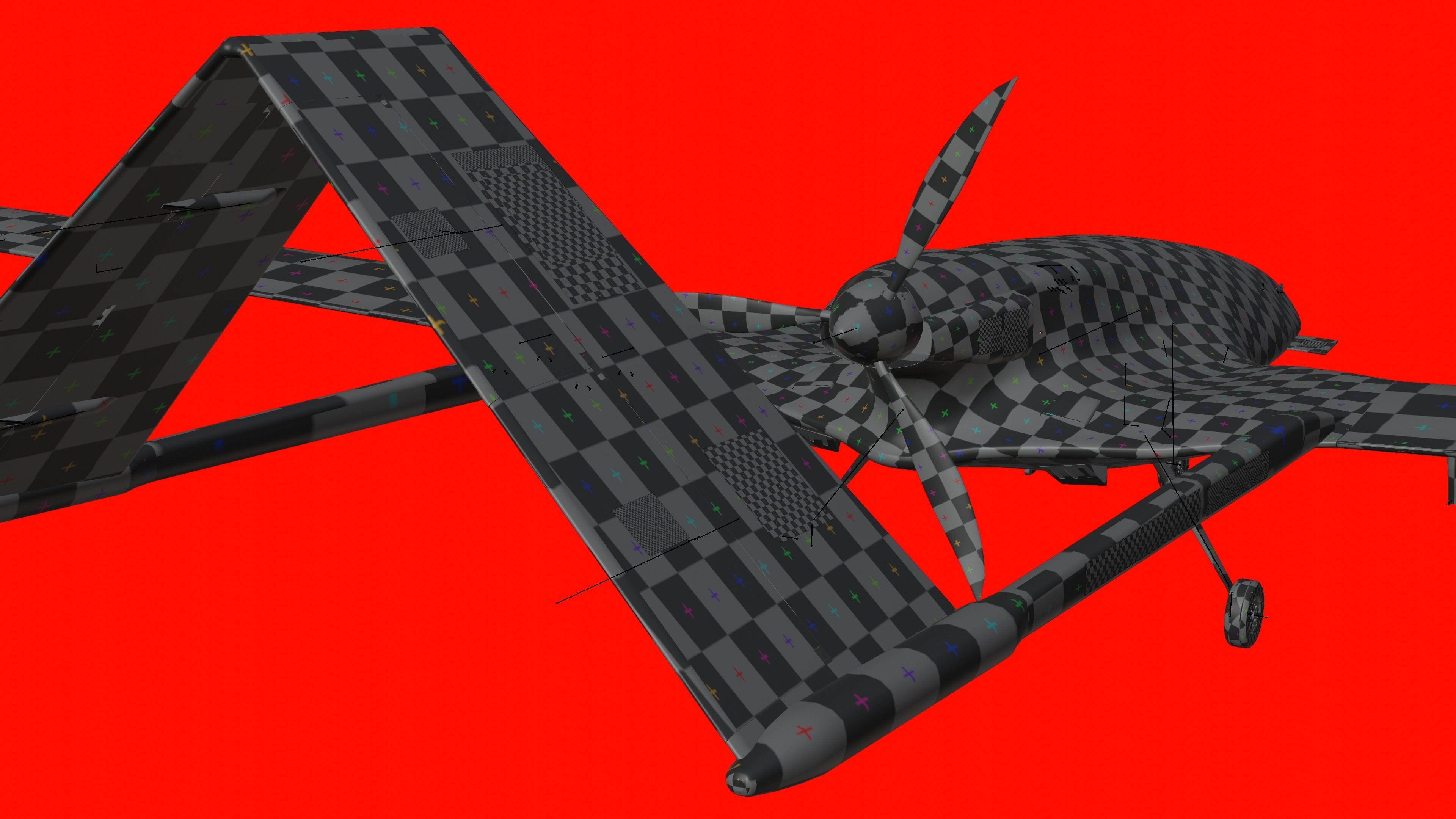 Bayraktar TB2  Low-poly 3D model_39