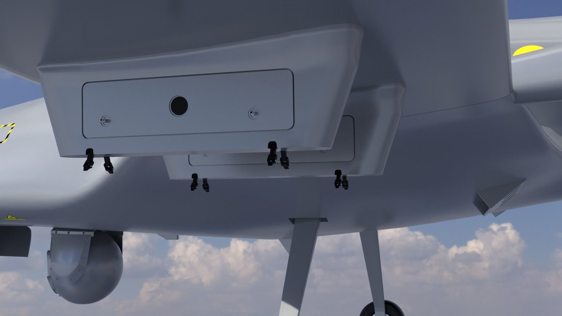 Bayraktar TB2  Low-poly 3D model_12