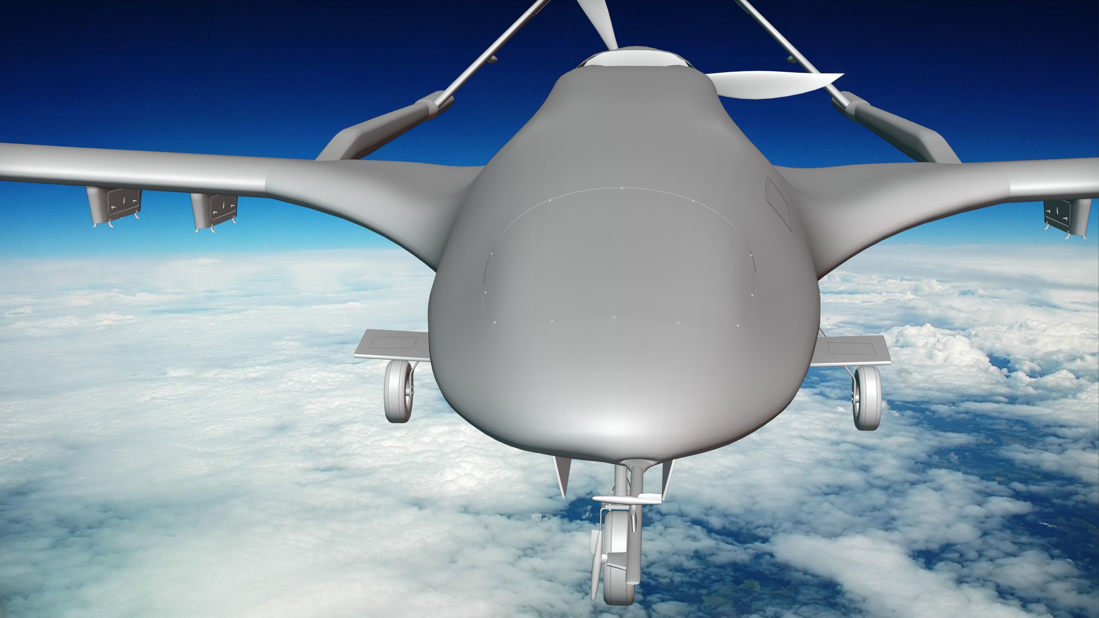 Bayraktar TB2  Low-poly 3D model_26