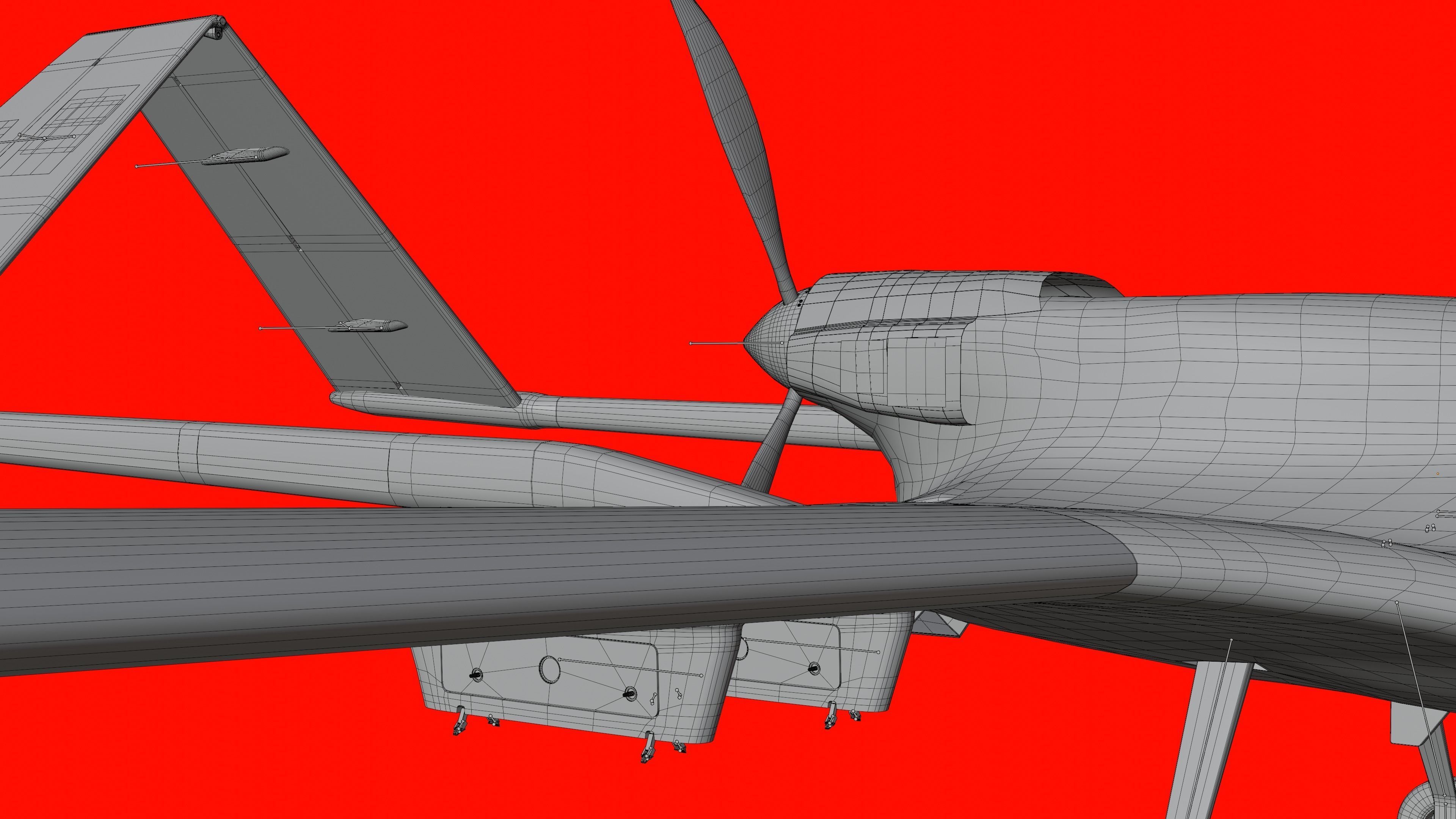 Bayraktar TB2  Low-poly 3D model_33