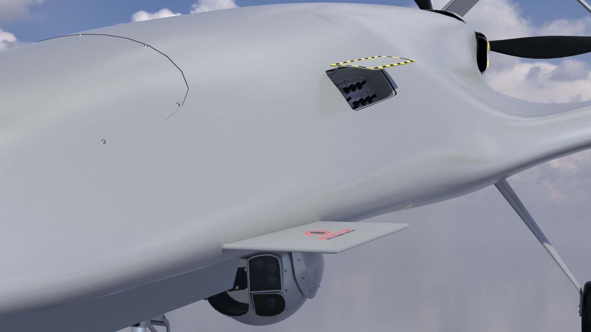 Bayraktar TB2  Low-poly 3D model_16