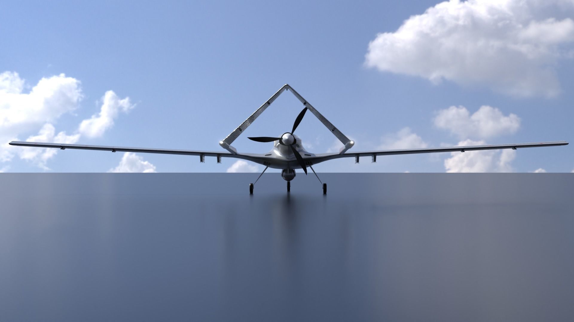 Bayraktar TB2  Low-poly 3D model_8