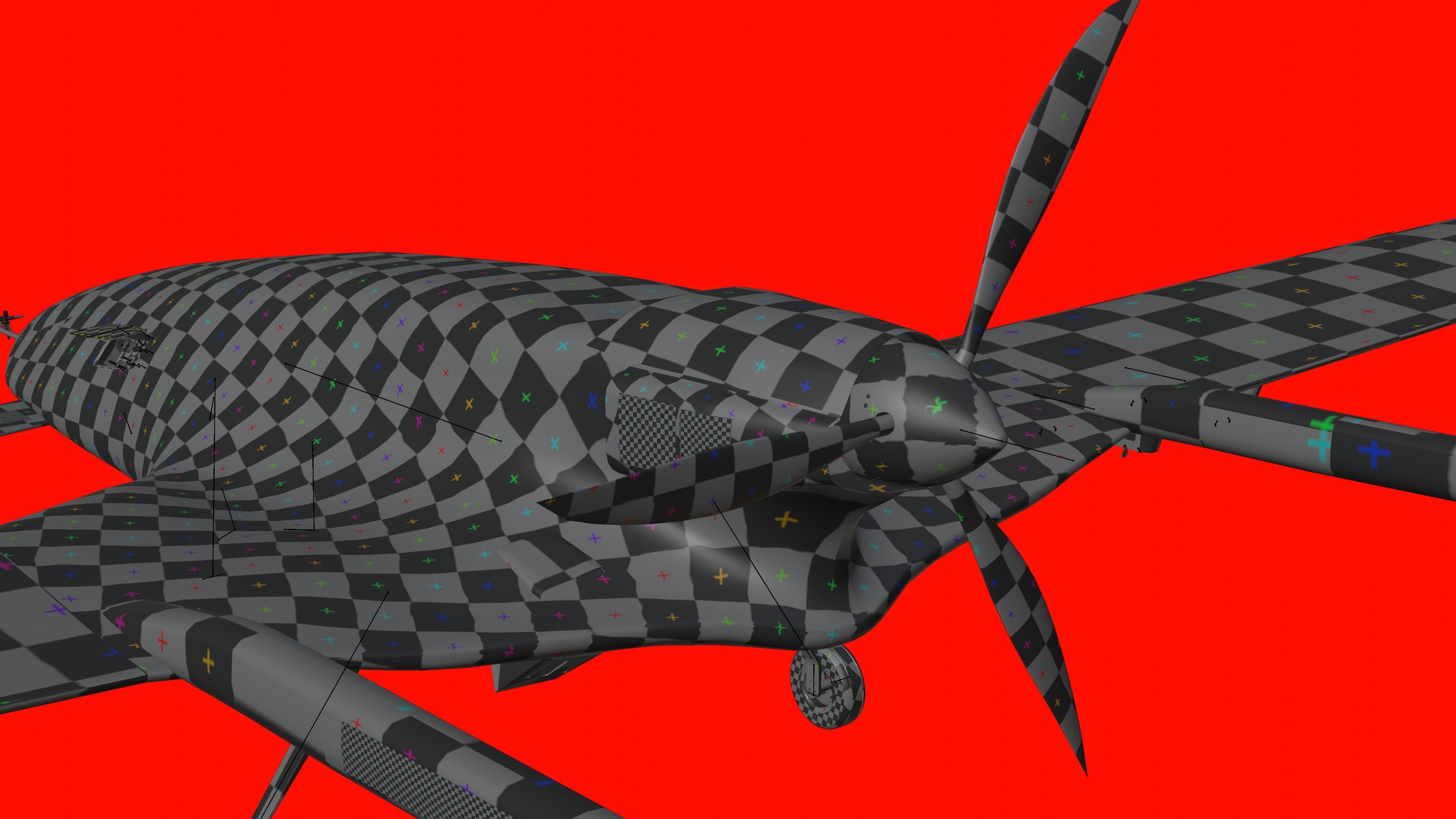 Bayraktar TB2  Low-poly 3D model_40