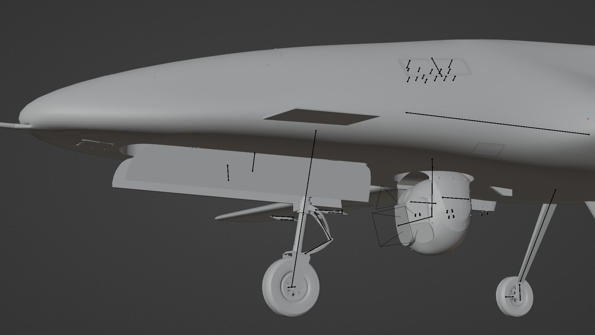 Bayraktar TB2  Low-poly 3D model_45