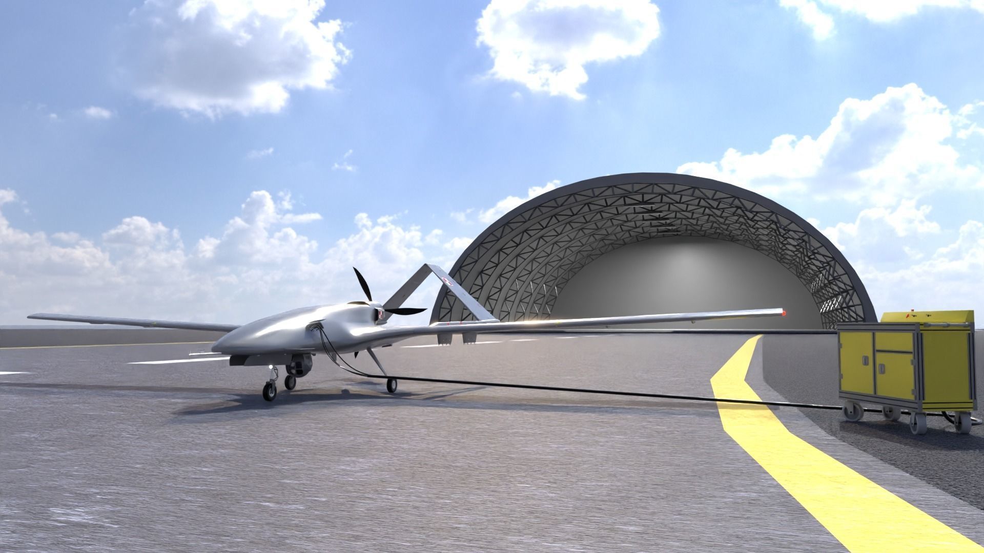 Bayraktar TB2  Low-poly 3D model_20