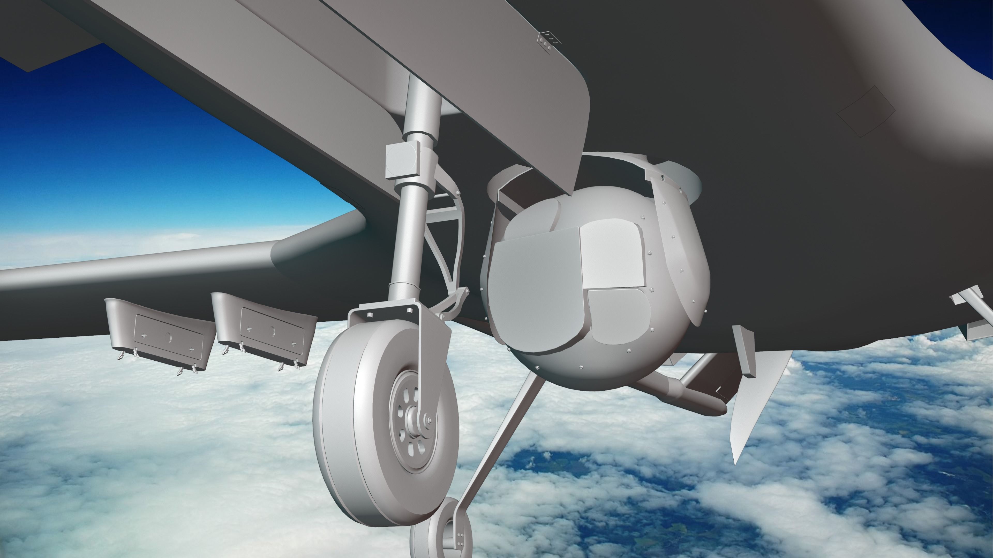 Bayraktar TB2  Low-poly 3D model_28