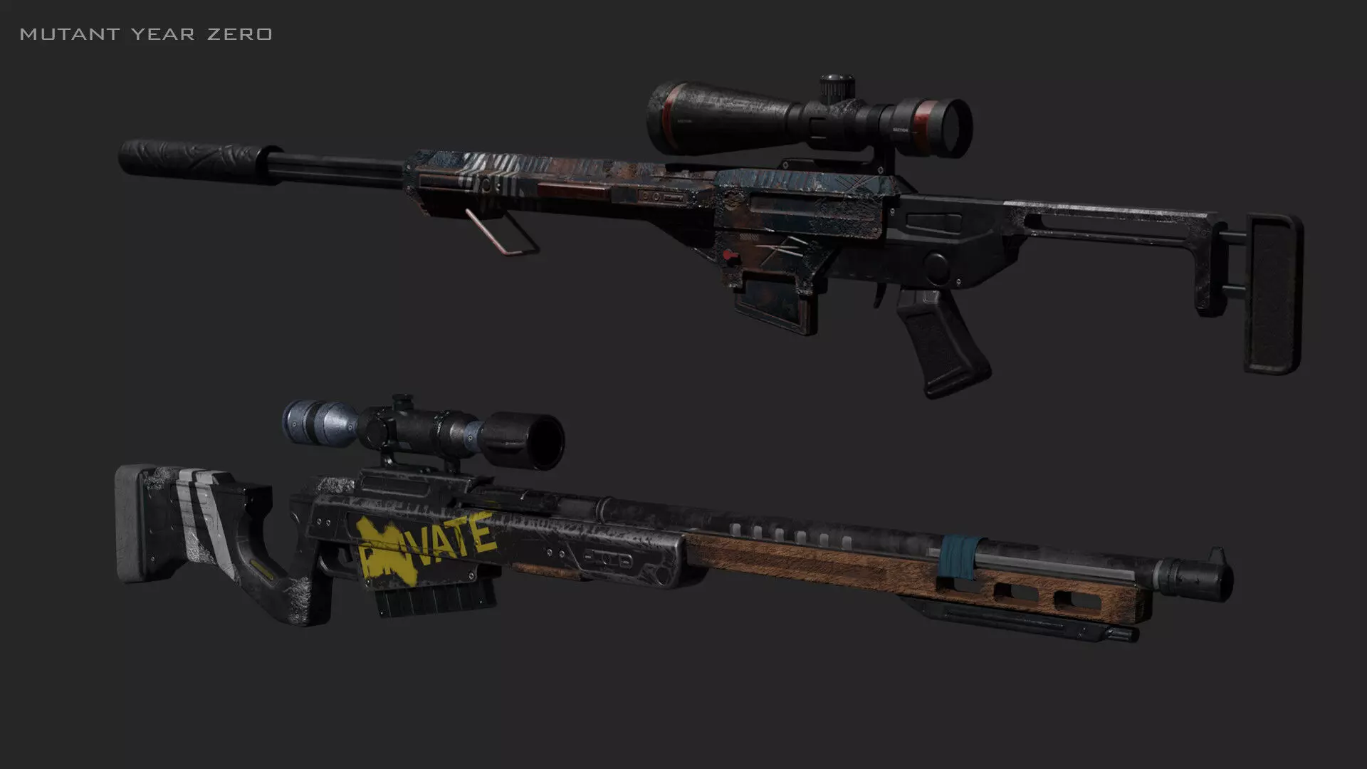 wasteland and oppressor  guns Low-poly 3D model_0