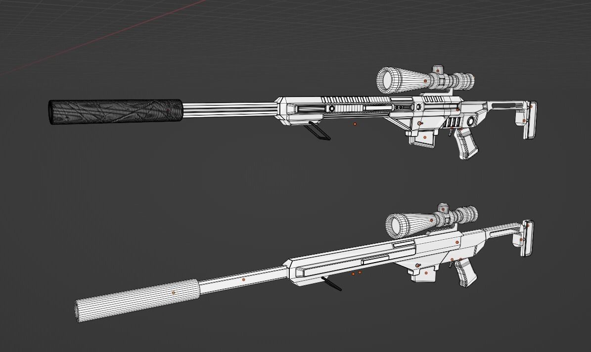 wasteland and oppressor  guns Low-poly 3D model_3