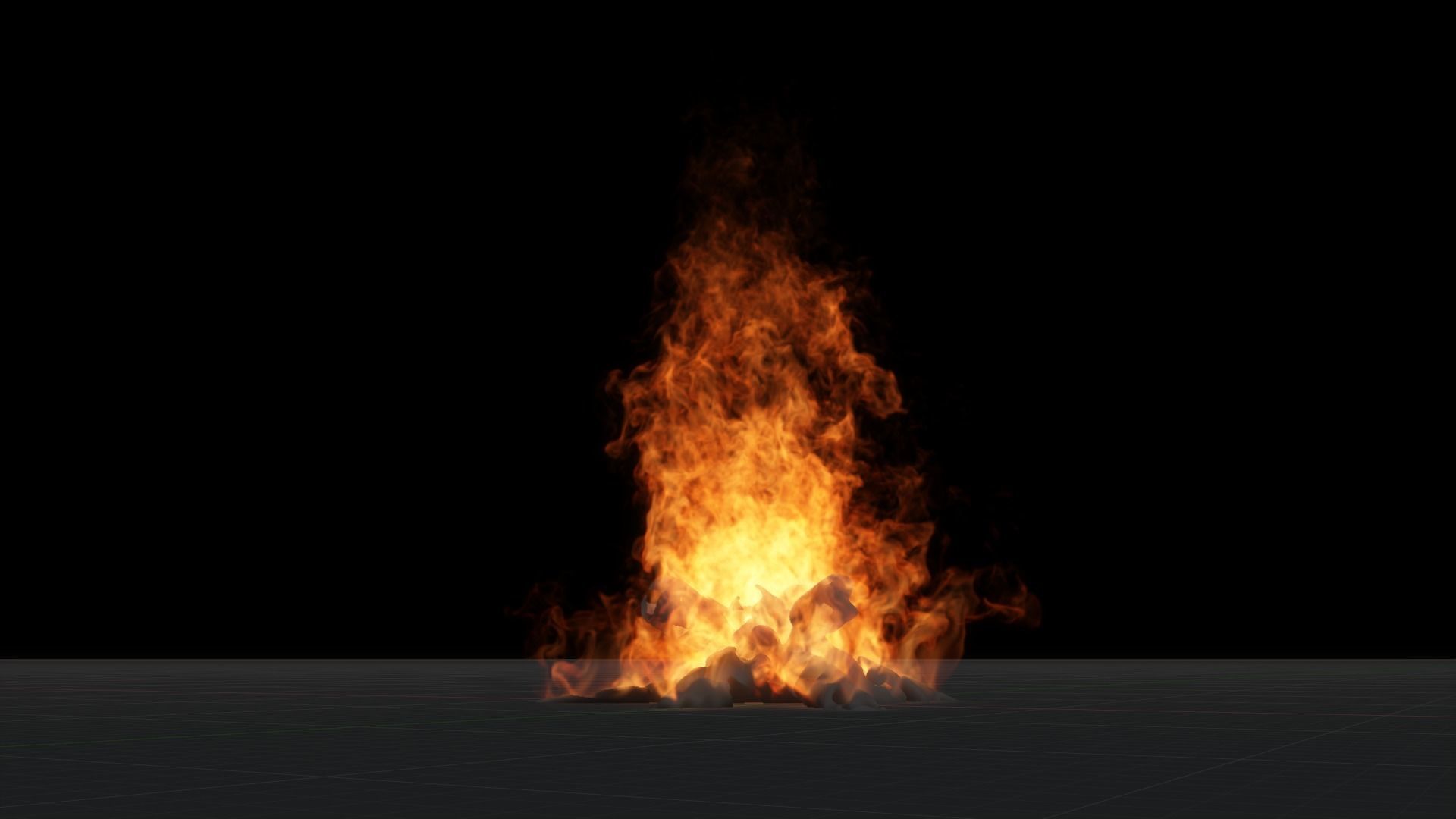 3D Bonefire fire 3D model_15