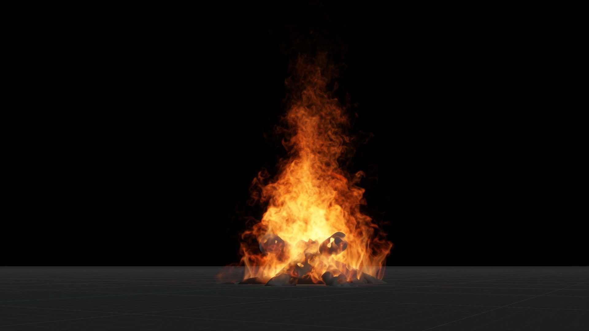 3D Bonefire fire 3D model_81