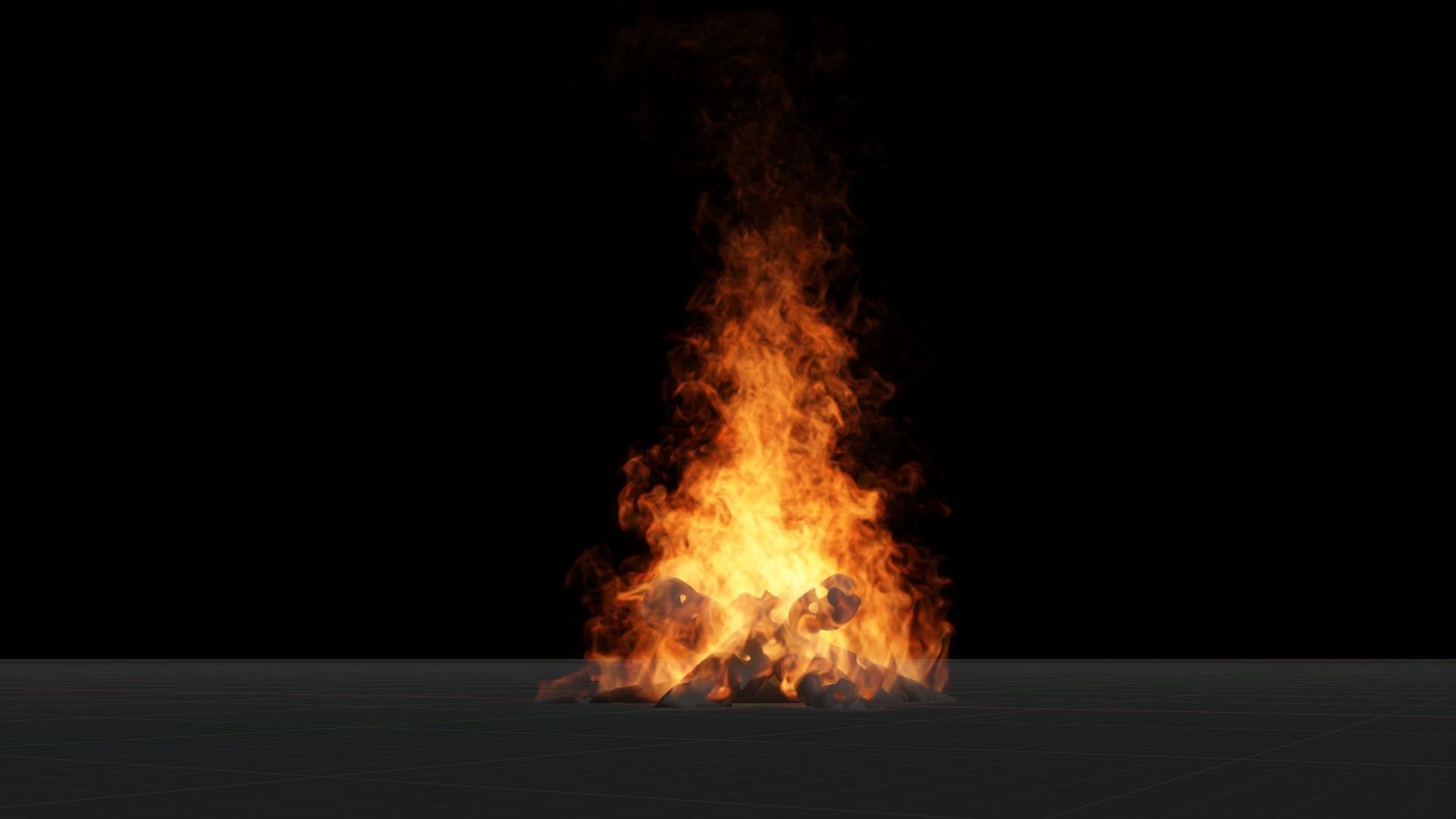 3D Bonefire fire 3D model_16