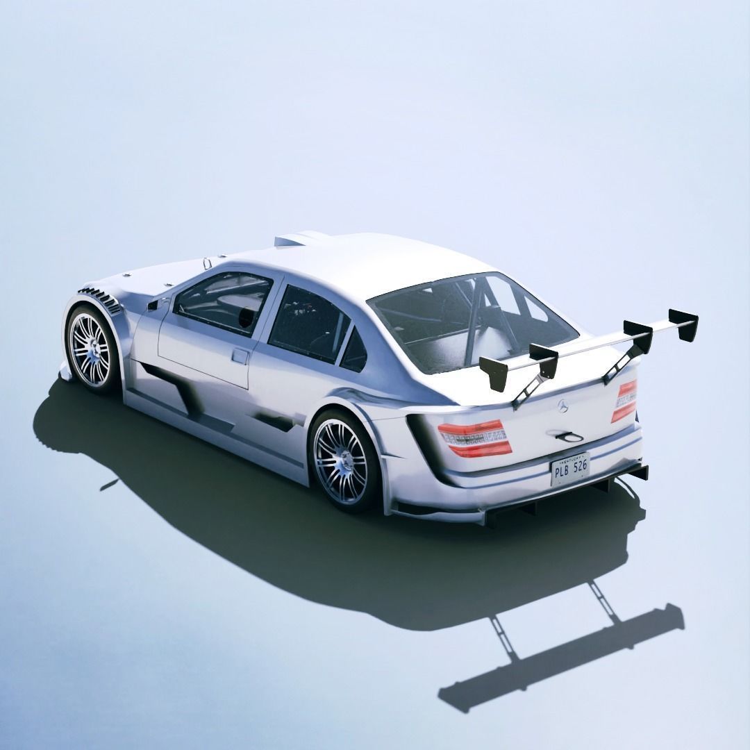 Mercedes Benz C Class Touring Race 2018 Low-poly 3D model_1